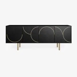 Marks & Spencer M&S X Swoon Odette Wide TV Unit - Black, Black