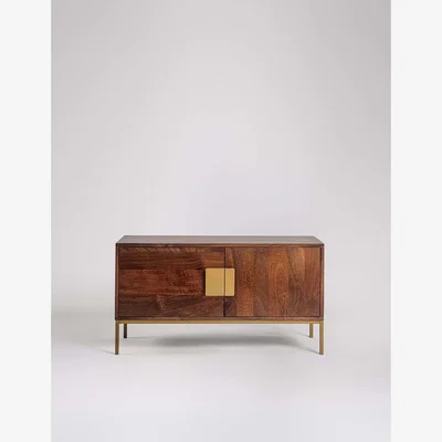 Marks & Spencer Swoon Banner Mango Wood 2 Door Media Unit Brown