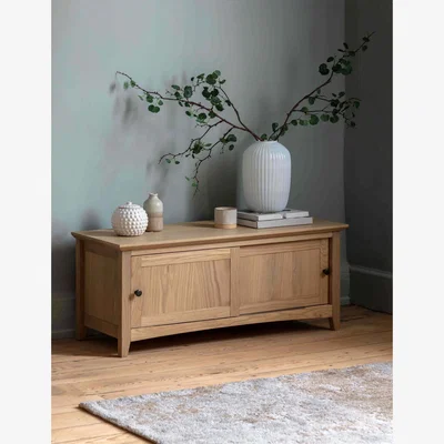 Marks & Spencer Gallery Direct Rye Oak Veneer Media Unit Natural