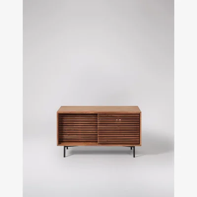 Marks & Spencer Swoon Weaving Acacia Wood 2 Door TV Unit Light Brown