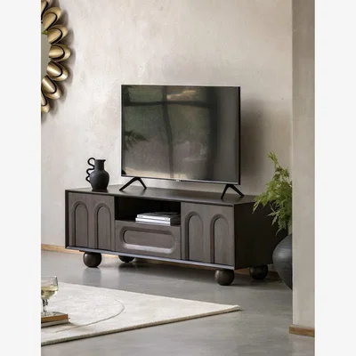 Marks & Spencer Gallery Direct Arc Mango Wood TV Unit - Brown, Brown