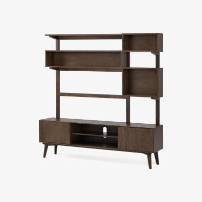 Made.com Wingrove Wide Media Shelving Unit, Dark French Oak