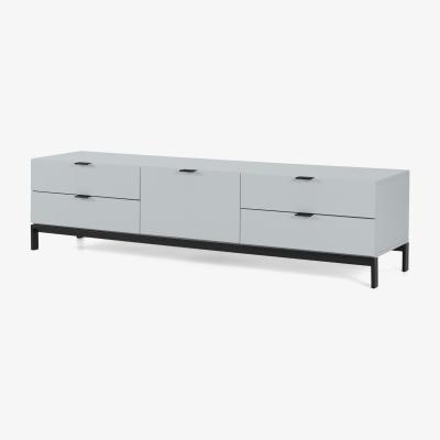Made.com Marcell Wide Media Unit, Light Grey