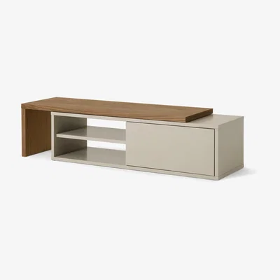 Made.com Hault TV Unit, Walnut & Matte Grey