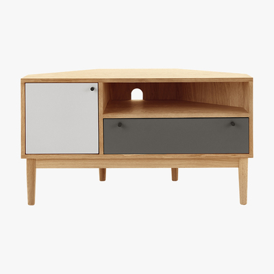 Made.com Campton Corner TV Stand, Oak