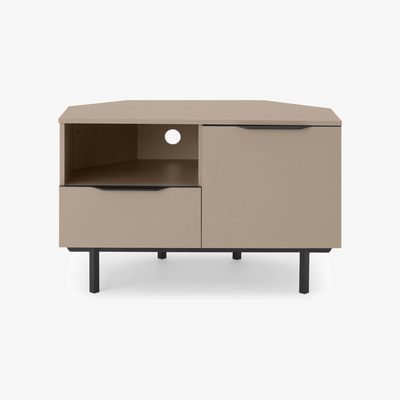 Made.com Damien Corner TV Unit, Cappuccino & Black