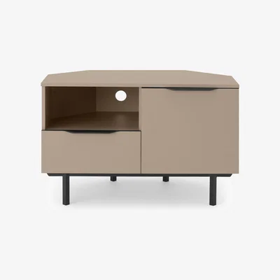 Made.com Damien Corner TV Unit, Cappuccino & Black