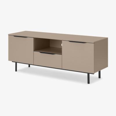 Made.com Damien Wide Media Unit, Cappuccino & Black