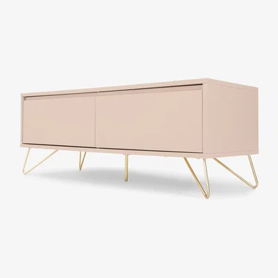 Made.com Elona Media Unit, Dusk Pink & Brass