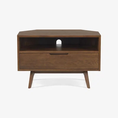 Made.com Jenson Corner TV Unit, Dark Stain Oak