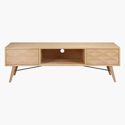 Maisons du Monde Solid oak 2-drawer TV unit Keops