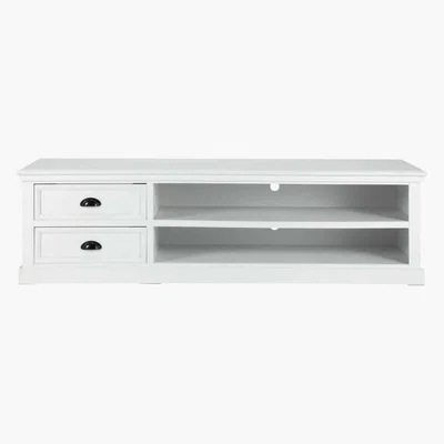 Maisons du Monde White 2-Drawer TV unit Newport