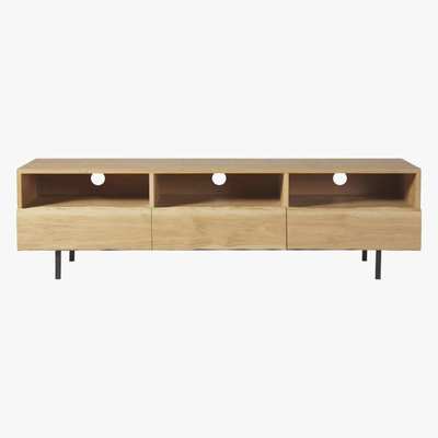 Maisons du Monde Solid Oak 3-Drawer TV Unit Magnus