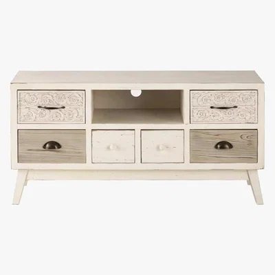 Maisons du Monde Fir 6-Drawer TV Unit Rumba