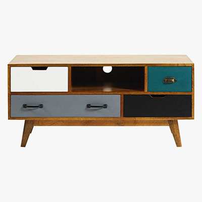 Maisons du Monde 4-drawer solid mango wood TV unit Picadilly