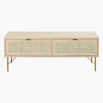 Maisons du Monde 2-Door Woven Rattan TV Unit Solstice
