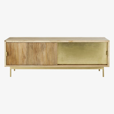 Maisons du Monde Mango Wood 2 Sliding Door TV Unit