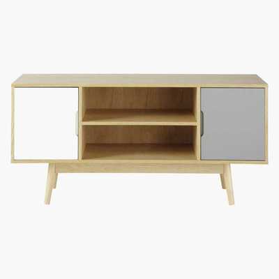 Maisons du Monde Vintage 2-Door White and Grey TV unit Fjord
