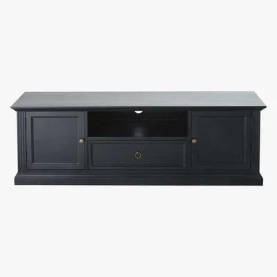 Maisons du Monde Black 2-Door TV Unit Cambronne