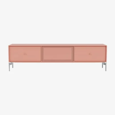 Made in Design Octave V Television table wood pink / Base, legs - W 138 x D 30 x H 36.6 cm - MONTANA