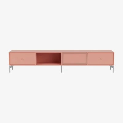 Made in Design Octave VII Television table wood pink / Base, legs - W 183.6 x D 30 x H 36.6 cm - MONTANA
