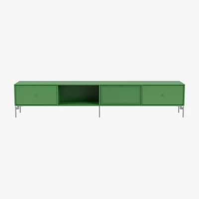 Made in Design Octave VII Television table wood green / Base, legs - W 183.6 x D 30 x H 36.6 cm - MONTANA