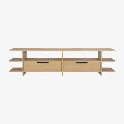 Made in Design Kabuki TV unit natural wood / L 200 cm - 2 drawers - Ethnicraft