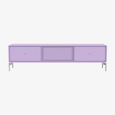 Made in Design Octave V Television table wood purple / Base, legs - W 138 x D 30 x H 36.6 cm - MONTANA