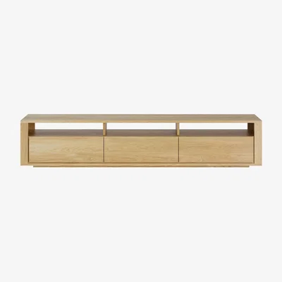Made in Design Shadow Television table natural wood / L 210 x D 46 x H 42 cm - 3 drawers - Ethnicraft