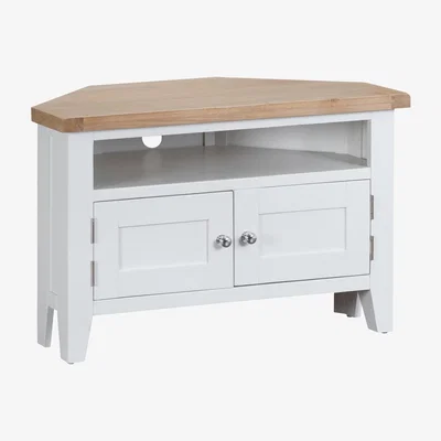 Oak&More Eden Oak and White Corner TV Unit