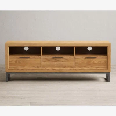 Oak&More Loft Solid Oak Widescreen TV Cabinet