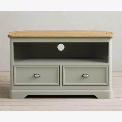 Oak&More Bridstow Soft Green Painted Corner TV Cabinet