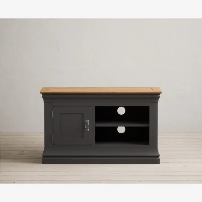 Oak&More Charwood Oak and Charcoal Painted Small TV Unit