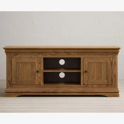 Oak&More Burford Rustic Solid Oak Large TV Unit
