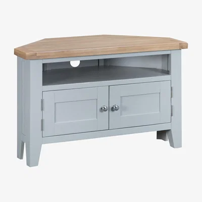 Oak&More Willow Oak and Grey Corner TV Unit
