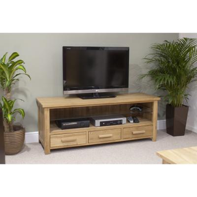 Oak&More Rohan 130cm Oak Widescreen TV Unit