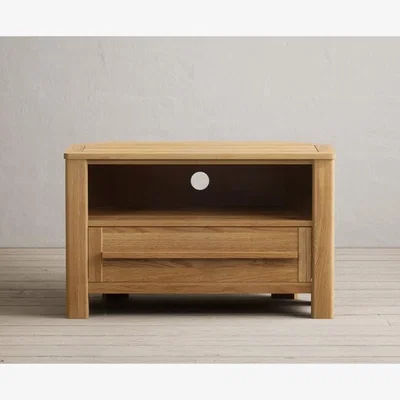 Oak&More Eclipse Solid Oak Corner TV Cabinet