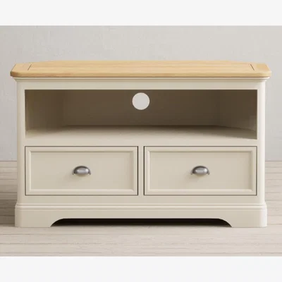 Oak&More Bridstow Oak and Cream Painted Corner TV Cabinet