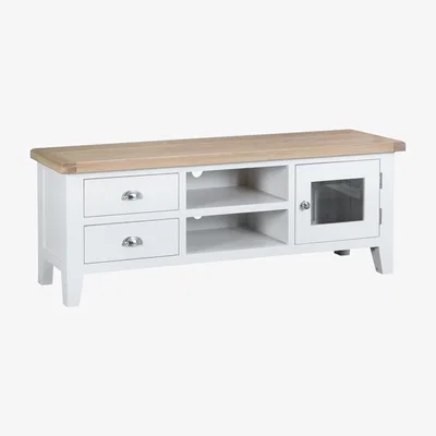 Oak&More Eden Oak and White Large TV Unit