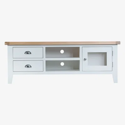 Oak&More Eden Oak and White Large TV Unit