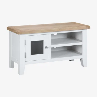 Oak&More Eden Oak and White Small TV Unit