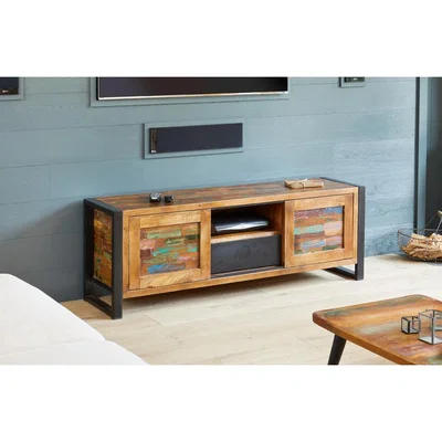 Oak&More Downtown Modern Widescreen Television Cabinet