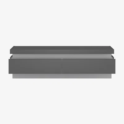 Oak&More Miribel Grey 2 Drawer TV Cabinet with LED Lighting