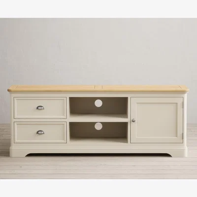 Oak&More Bridstow Oak and Cream Painted Super Wide TV Cabinet