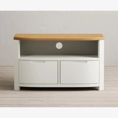 Oak&More Bradwell Oak and Chalk White Painted Small TV Unit