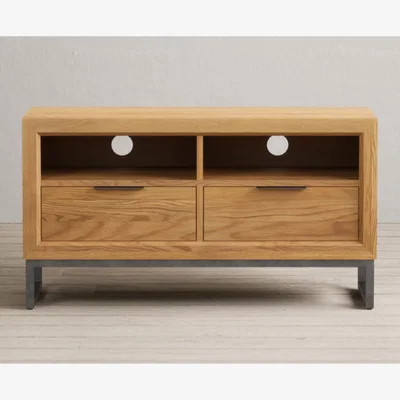 Oak&More Loft Solid Oak Small TV Cabinet