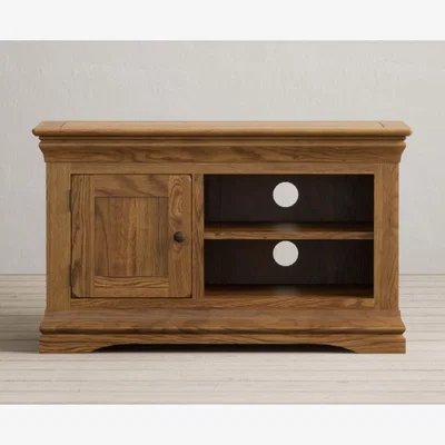 Oak&More Burford Rustic Solid Oak Small TV Unit
