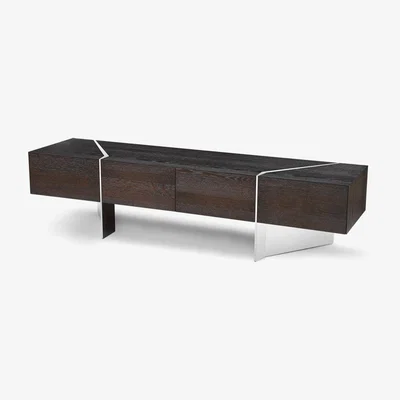Olivia's Liang & Eimil Nautilus Tv Stand Dark Fumed Finish