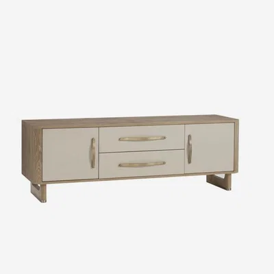 Olivia's Andrew Martin Charlie Light Oak Finish Media Unit Natural