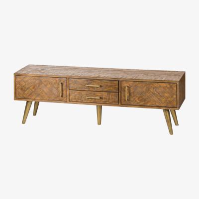 Olivia's Hill Interiors Havana Large Media Unit in Gold